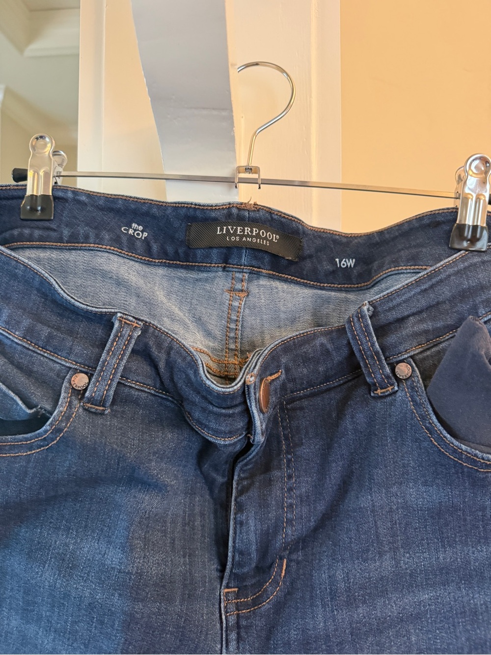 Liverpool Women's Dark Blue Crop Jeans